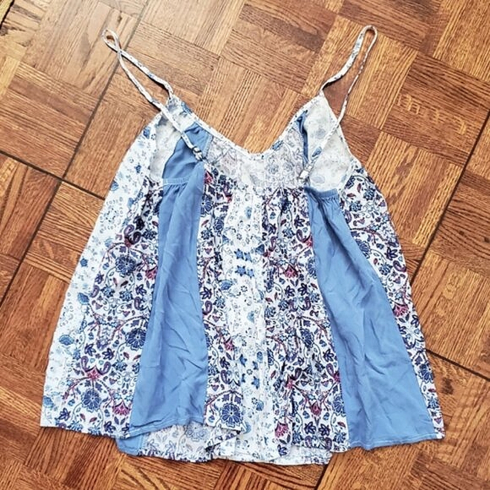Vintage GARAGE Vintage Paisley Prairie Boho Patchwork Top